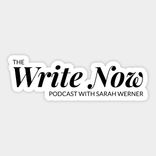 Write Now Logo - Black Ink Sticker